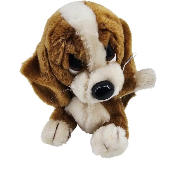 Vintage Applause 1984 Sad Plush 6" Boy Sad Eyes Dog Stuffed Animal Nostalgia - Picture 1 of 8